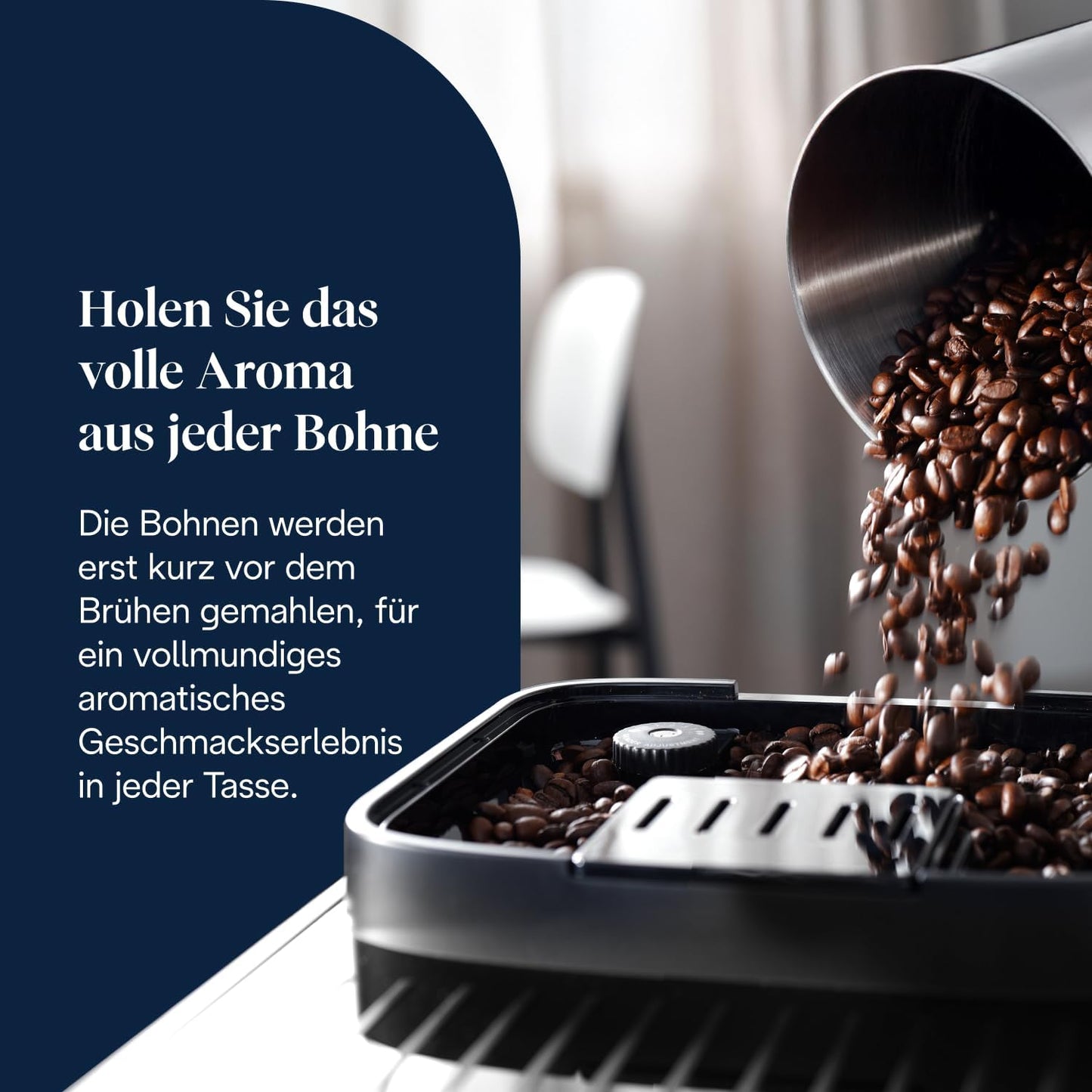 Magnifica Evo ECAM292.81.SB-Kaffeevollautomat mit Vollautomatischem cremigen Milchschaum, 7 One-Touch-Getränke, Cappuccino & Espresso, Kaffeemaschine, Soft-Touch-Bedienfeld, Silber